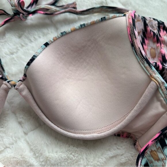 Victoria's Secret | "Warm Ikat Foil" The Wrap Halter & Strappy Cheeky Bikini Set - Picture 6 of 16